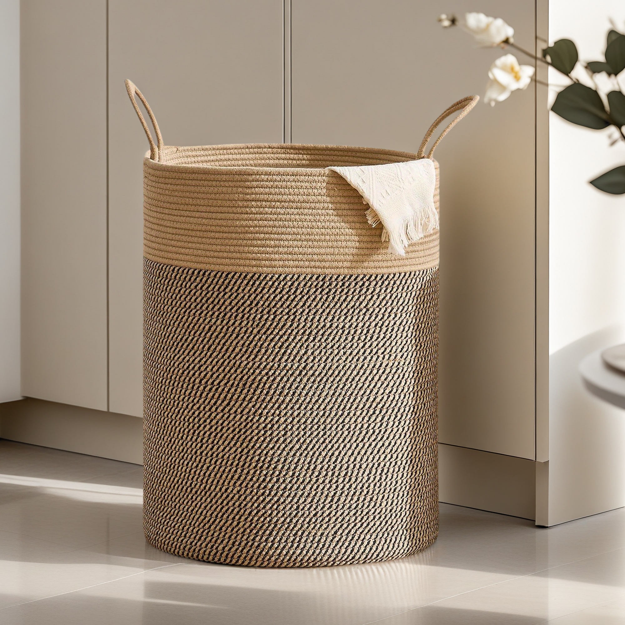 Sustainable Living Eco Friendly - Большая корзина для хранения, высокая плетеная