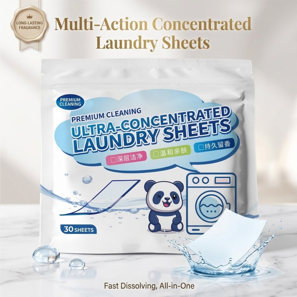 Laundry Strip Eco - Ультраконцентрированные растворимые листы-пятновыводители для стирки: глубокое