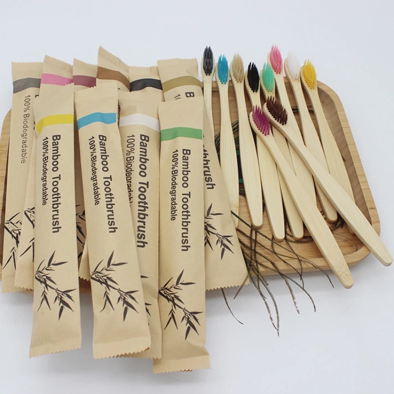 Bamboo Toothbrush Set - 100 шт., бамбуковые зубные щётки