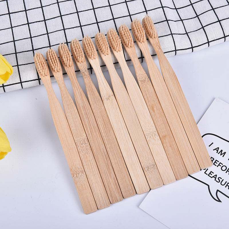 Bamboo Toothbrush Set - Набор из 10 натуральных бамбуковых зубных
