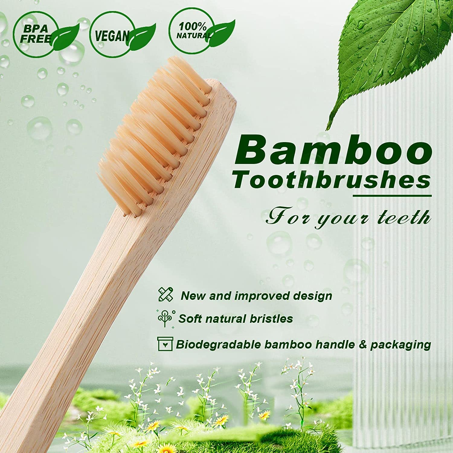 100 шт., детская бамбуковая зу – обзор и цена Bamboo Toothbrush Set