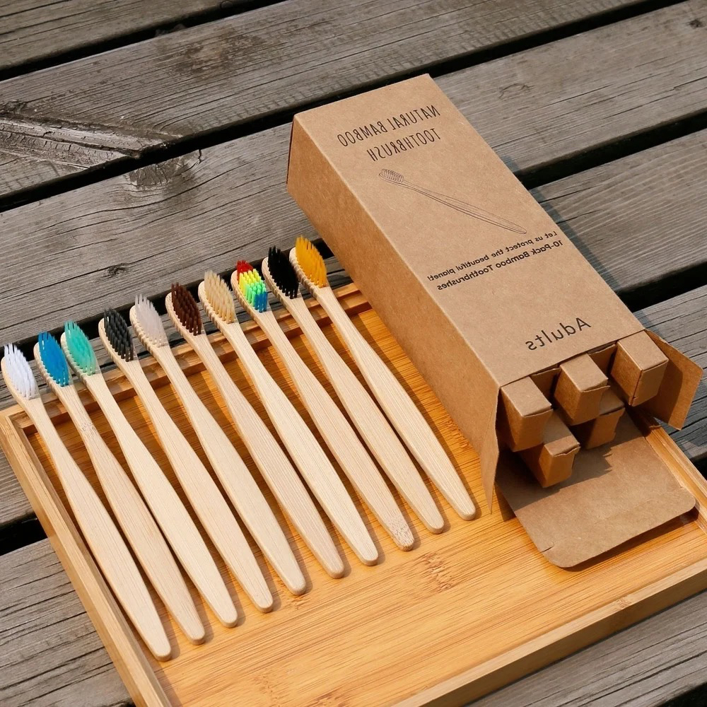 Набор из 10 цветных натуральны – обзор и цена Bamboo Toothbrush Set