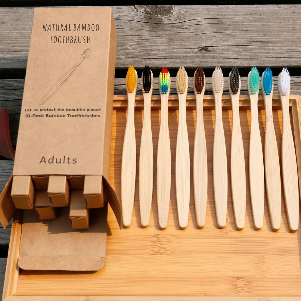 Набор из 10 цветных натуральны – обзор и цена Bamboo Toothbrush Set