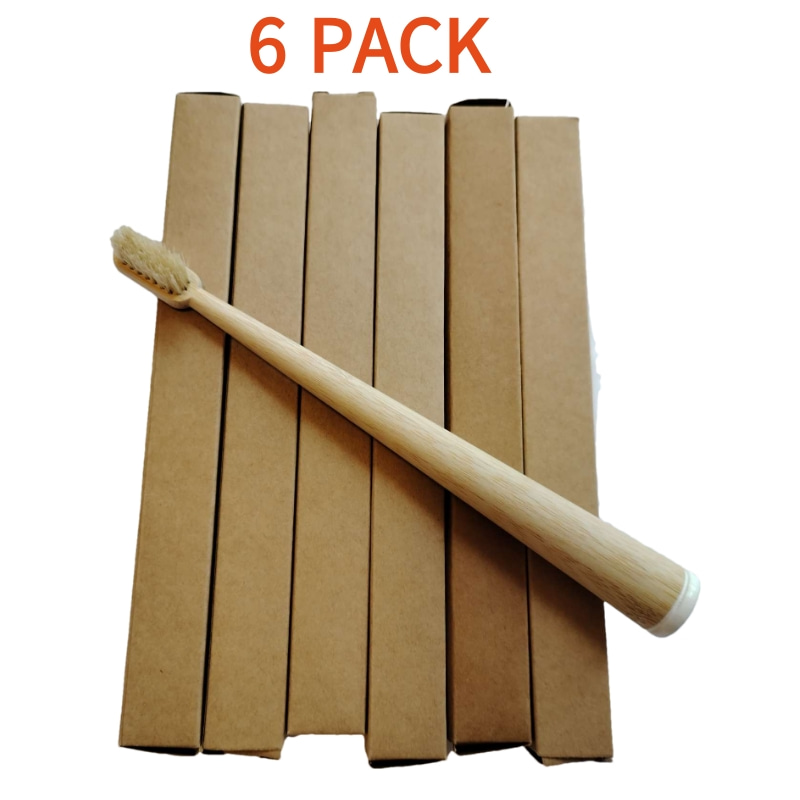 Набор из 6 зубных щеток с щети – обзор и цена Bamboo Toothbrush Set