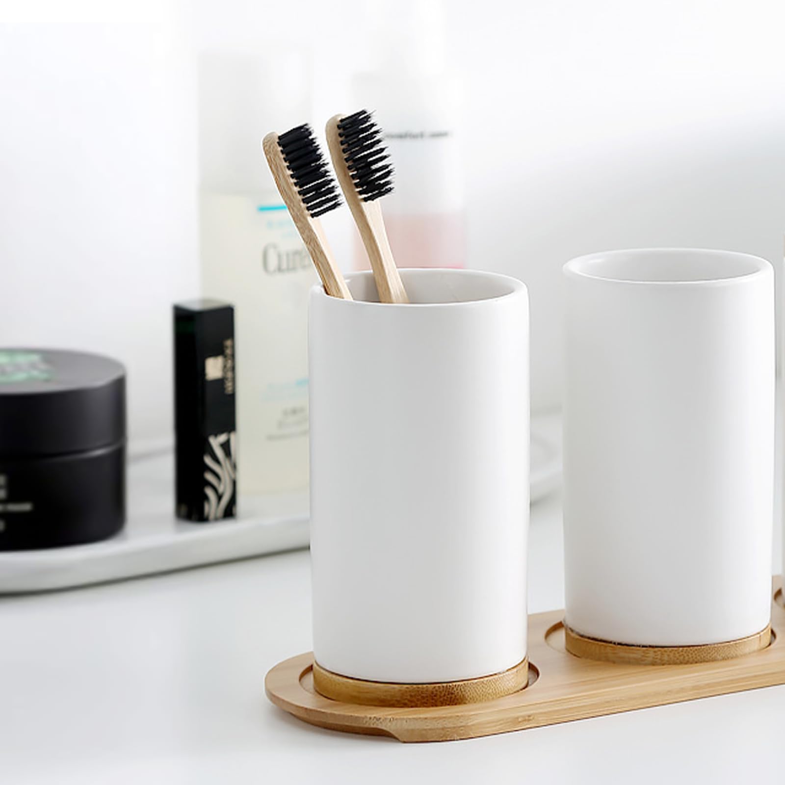 Керамический набор для ванной  – обзор и цена Bamboo Toothbrush Set